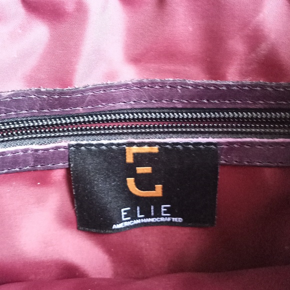 Vintage Elie Purple Handcrafted American Weathered Leather Backpack main image 7